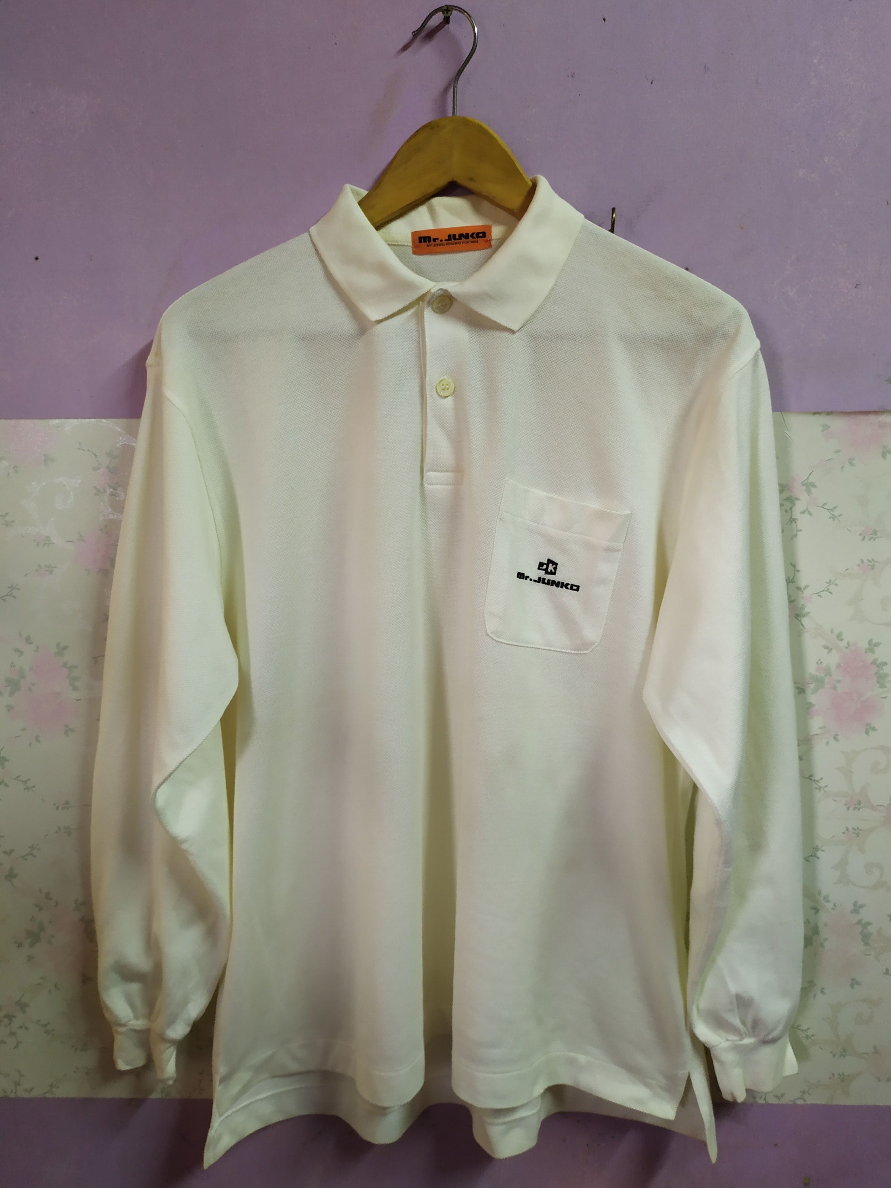 Vintage Vintage Mr. JUNKO Long Sleeve Polo Shirt by Junko Koshino Size US L / EU 52-54 / 3 - 1 Preview