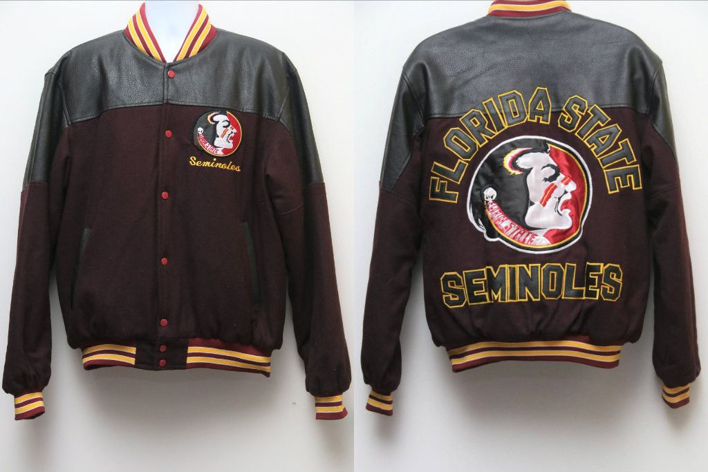 90s FLORIDA STATE SEMINOLES Wool Bomber Jacket