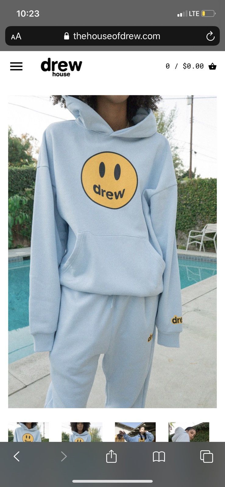 Drew House Drew House Mascot Hoodie Light Blue size Large Grailed
