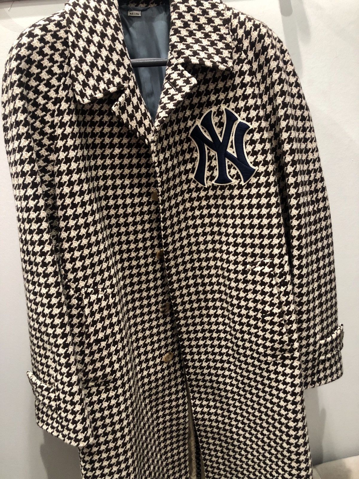 Wool Houndsthooth NEW YORK YANKEES Coat