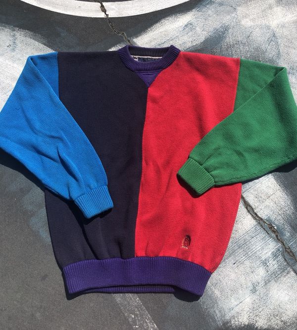 Vintage TOMMY HILFIGER SWEATER CREWNECK COLOR BLOCK 90s KNIT | Grailed