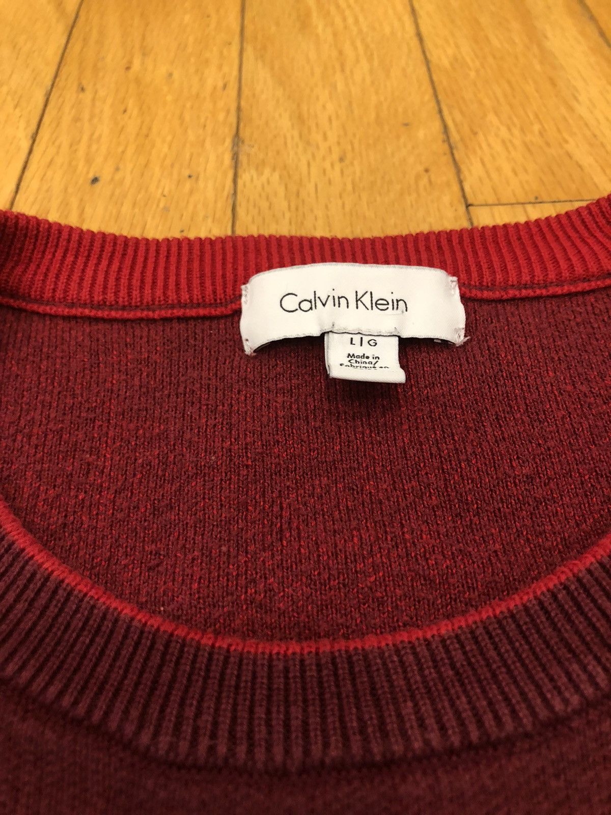 Calvin Klein Calvin Klein burgundy sweater Size US M / EU 48-50 / 2 - 2 Thumbnail
