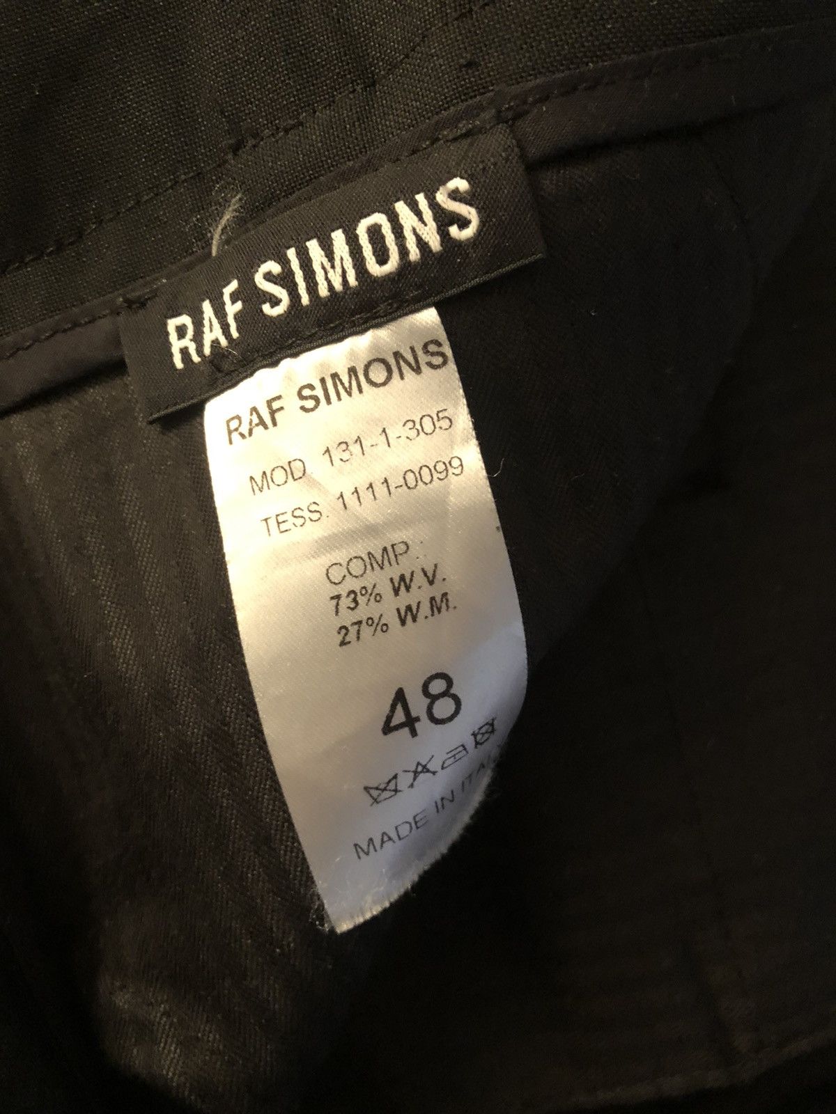Raf Simons $685 Elastic Waist Wool Trousers Size US 32 / EU 48 - 6 Thumbnail