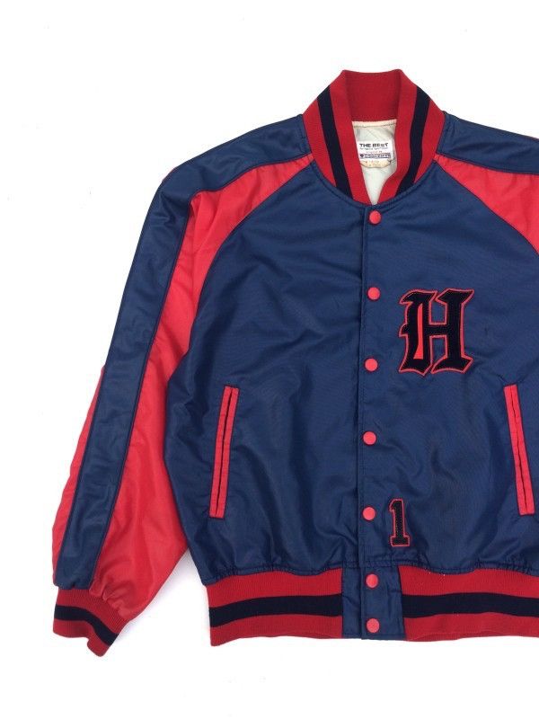 🔥Vtg Descente Baseball Snap Button Nylon Jacket