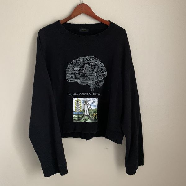 Undercover Undercover Human Control System Black Cropped Sweater