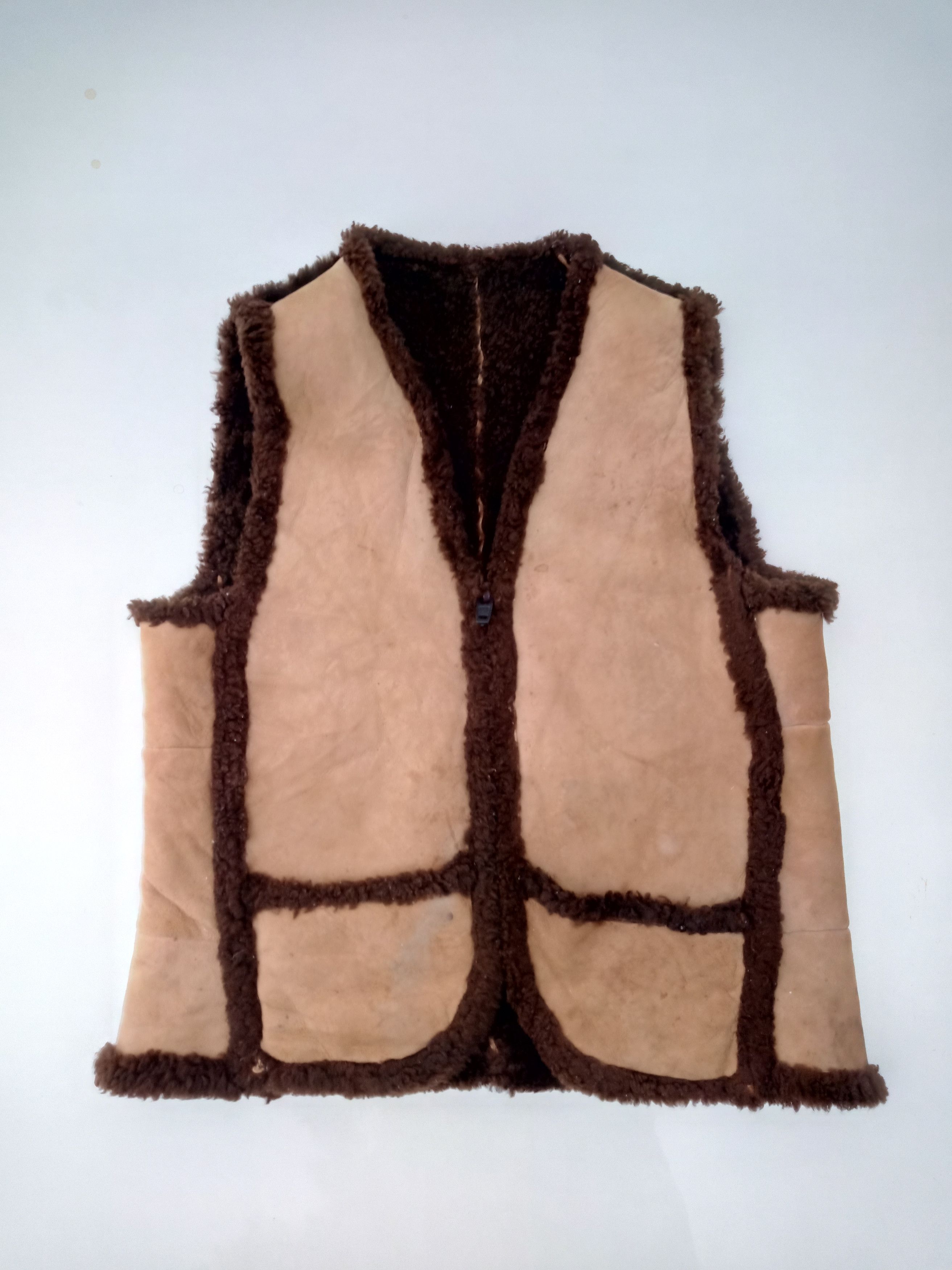 🔥final drop🔥sale🔥Sherpa Wool Suede Leather Vest