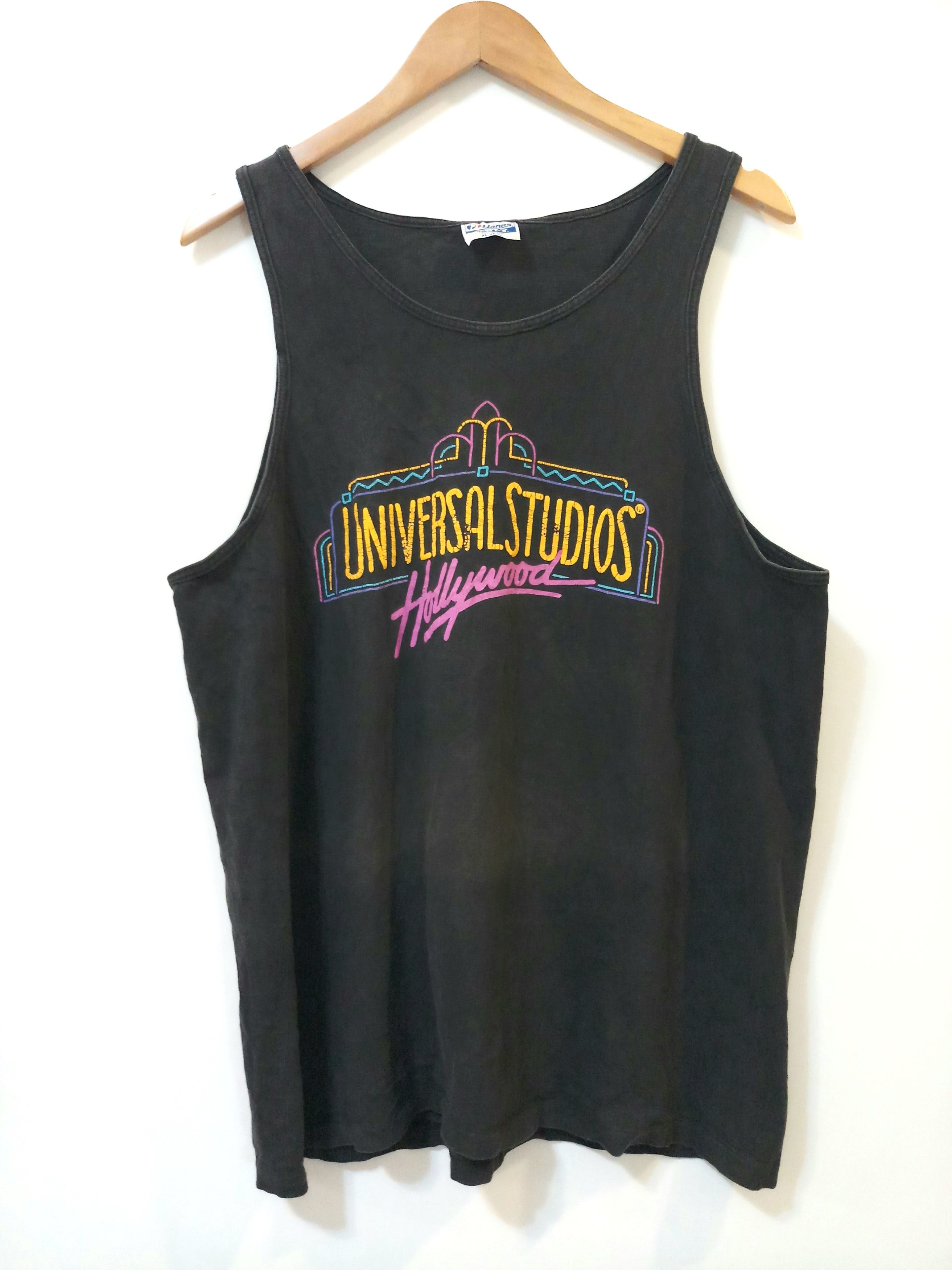 Universal Studios × Vintage 💣 VTG 80s 90s Universal Studios Hollywood Tank Size US XL / EU 56 / 4 - 1 Thumbnail