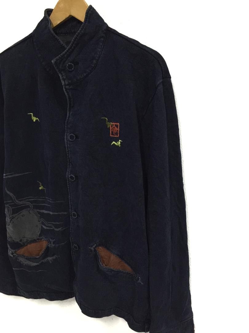 Japanese Brand Verry rare long sleeve indigo skull japanese traditional Size US M / EU 48-50 / 2 - 2 Thumbnail