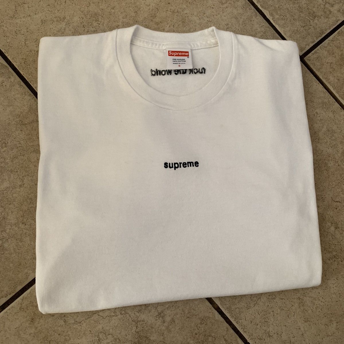 orders clearance Supreme FTW Tee White SS18 hubliexpress