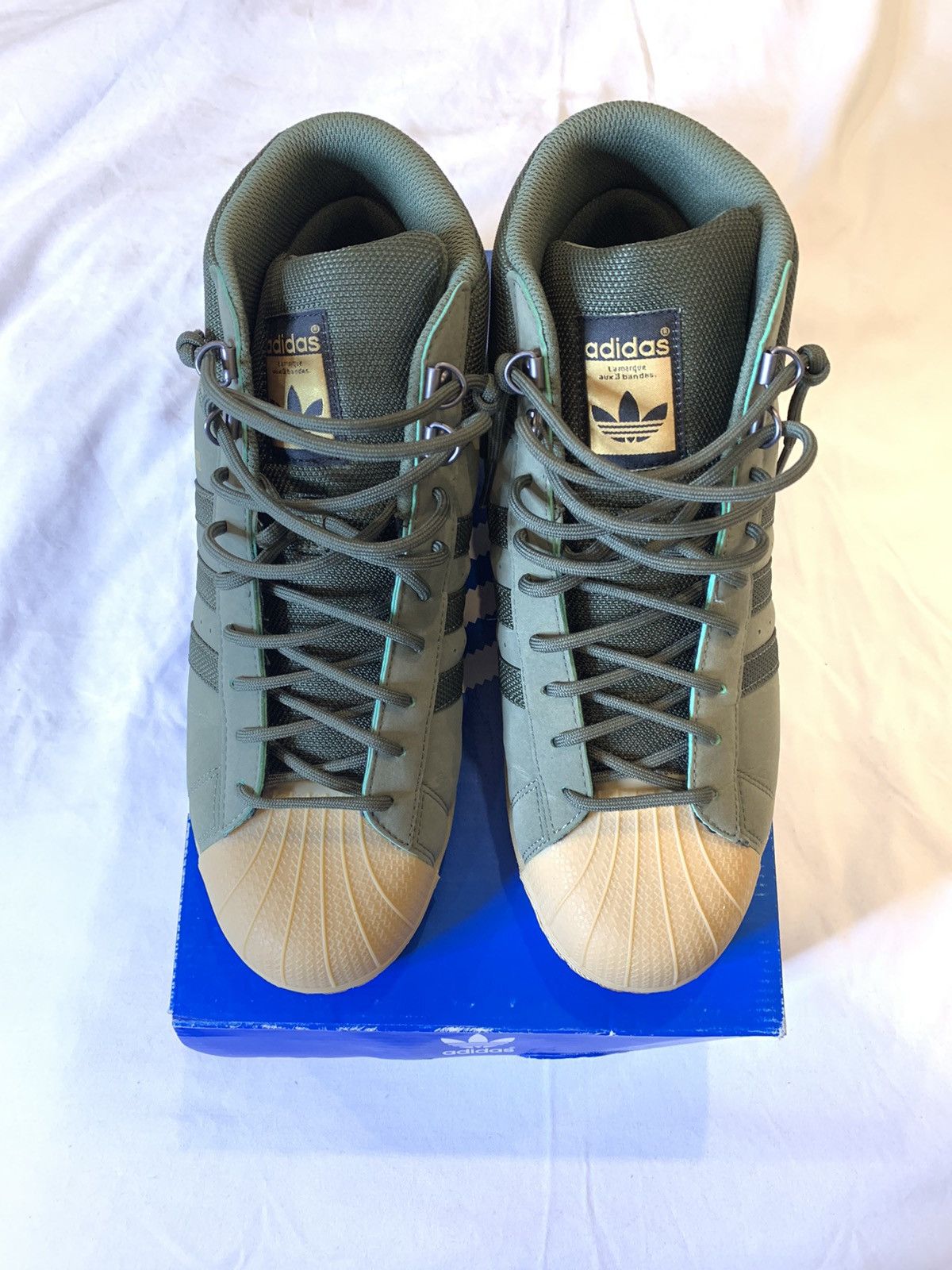 Olive green adidas pro model deals
