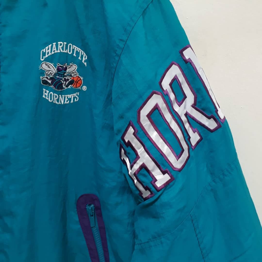 Vintage 🔥 FINAL DROP🔥 Vtg 90s CHARLOTTE HORNETS Jacket Basketball Size US M / EU 48-50 / 2 - 3 Thumbnail