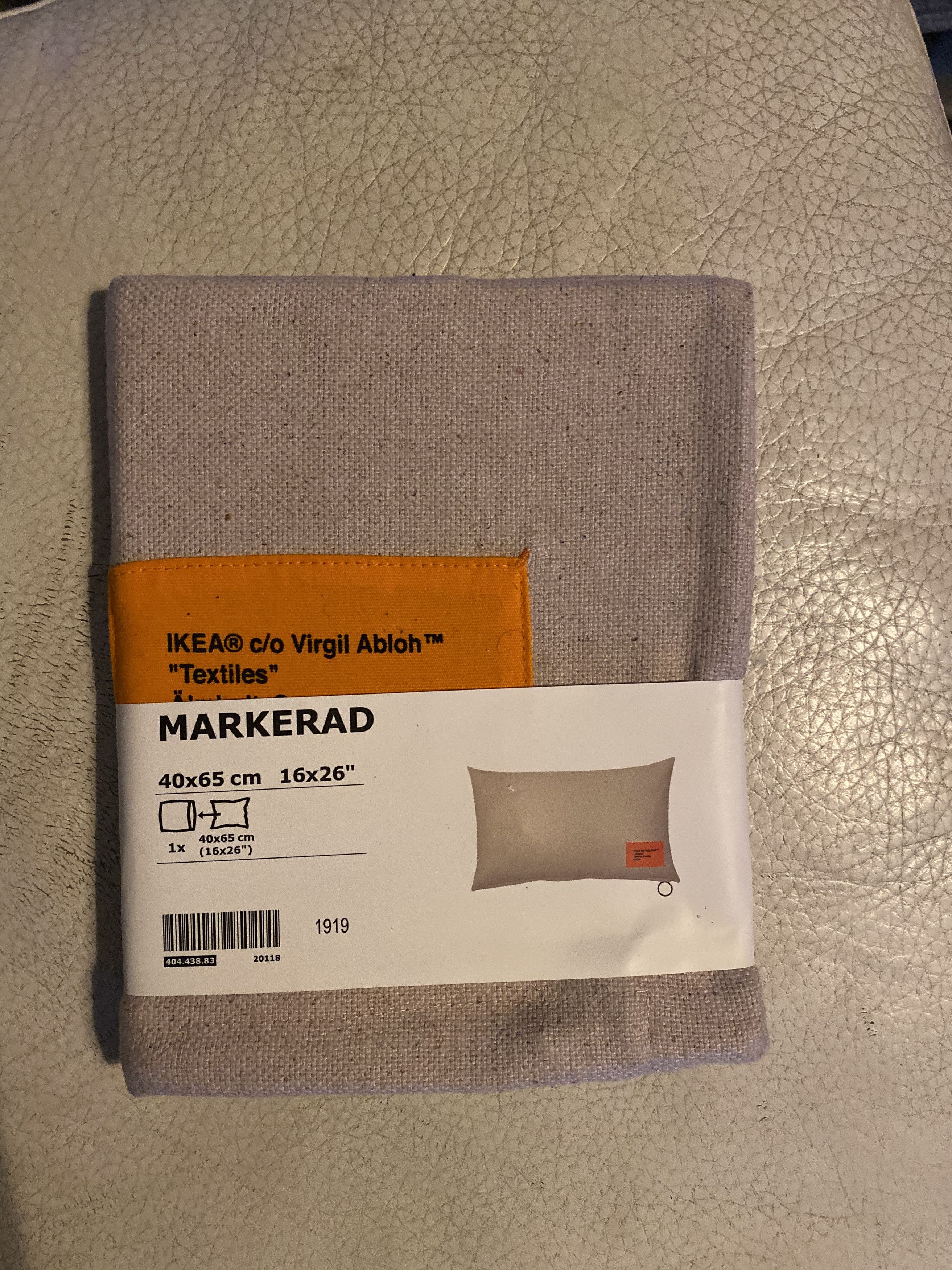 Brand New 100% Authentic Virgil Abloh x Ikea Markerad Cushion Cover Beige