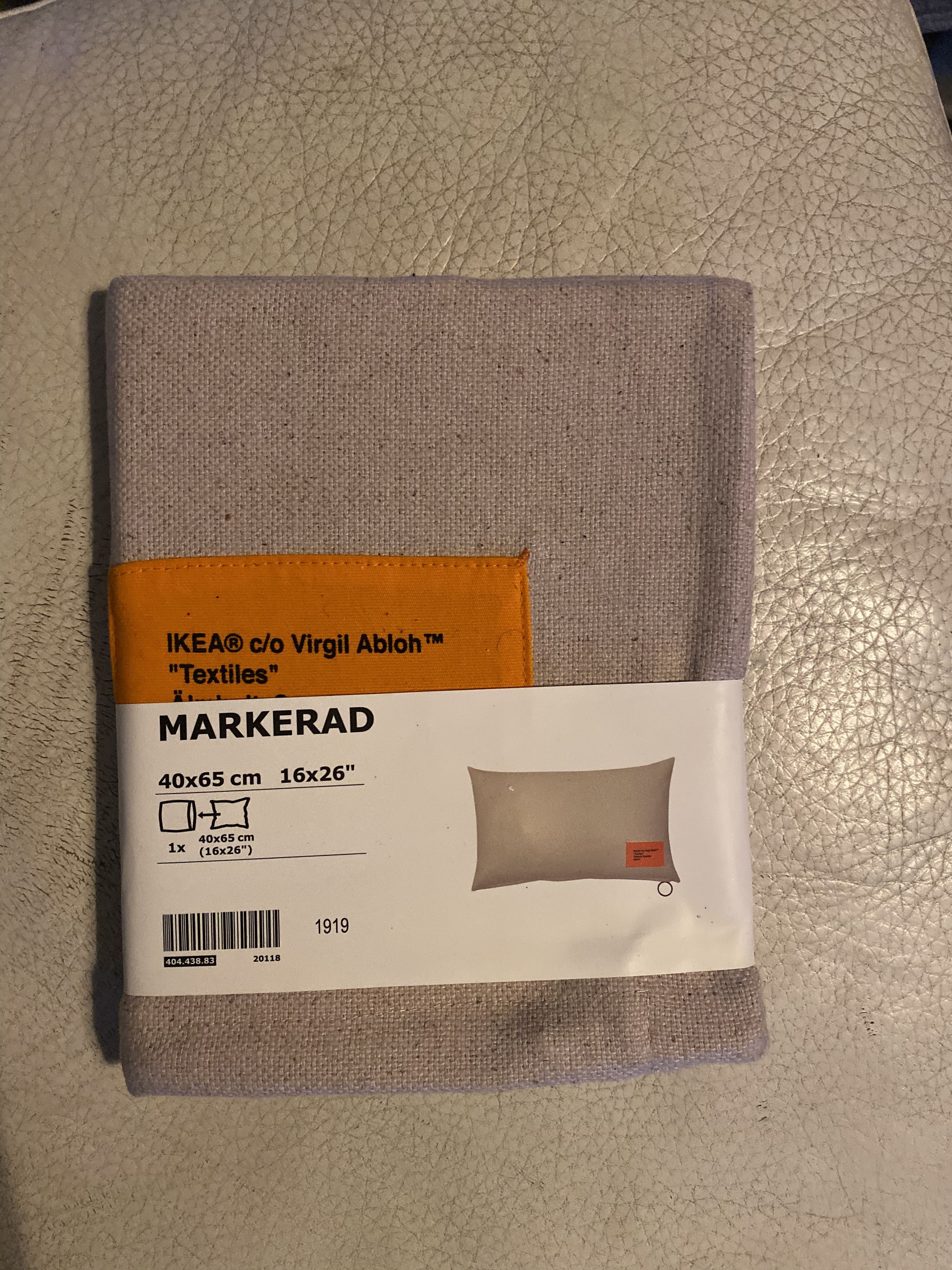 Virgil Abloh x IKEA MARKERAD Cushion Cover Beige - US