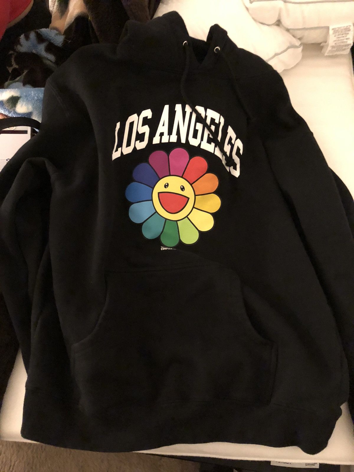 Takashi Murakami Los Angeles Flower Hoodie Black Large Grailed