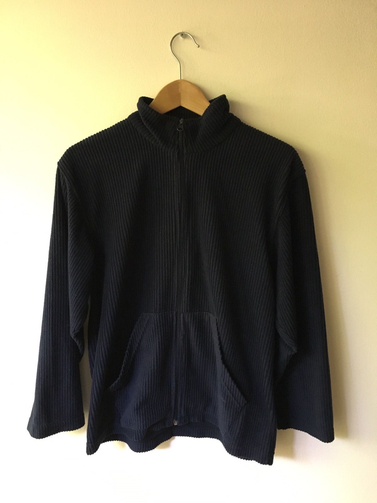 Vintage Corduroy Zipper Jacket Bomber Mock Turtle 90s Y2K Ivy Prep Size US M / EU 48-50 / 2 - 1 Thumbnail