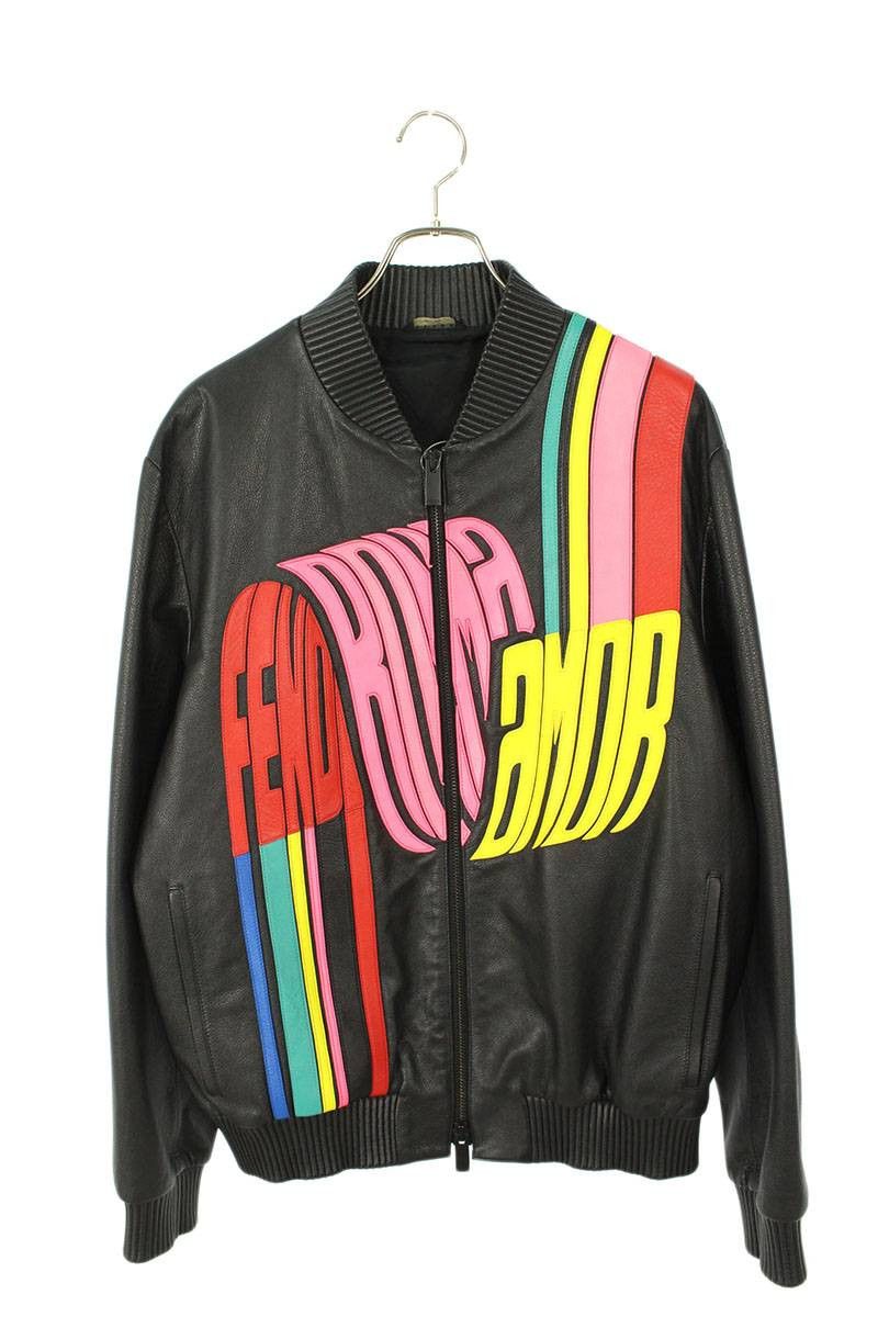 Fendi FENDI ROMA AMOR bomber leather jacket | Grailed