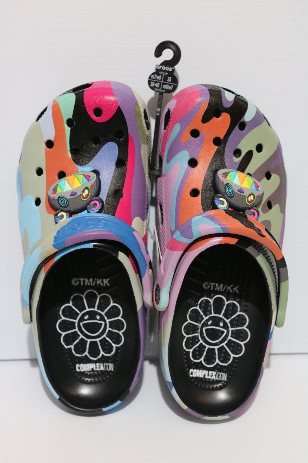 Crocs × Takashi Murakami BRAND NEW TAKASHI MURAKAMI COMPLEXCON CROCS  CLASSIC CLOG 7 | Grailed