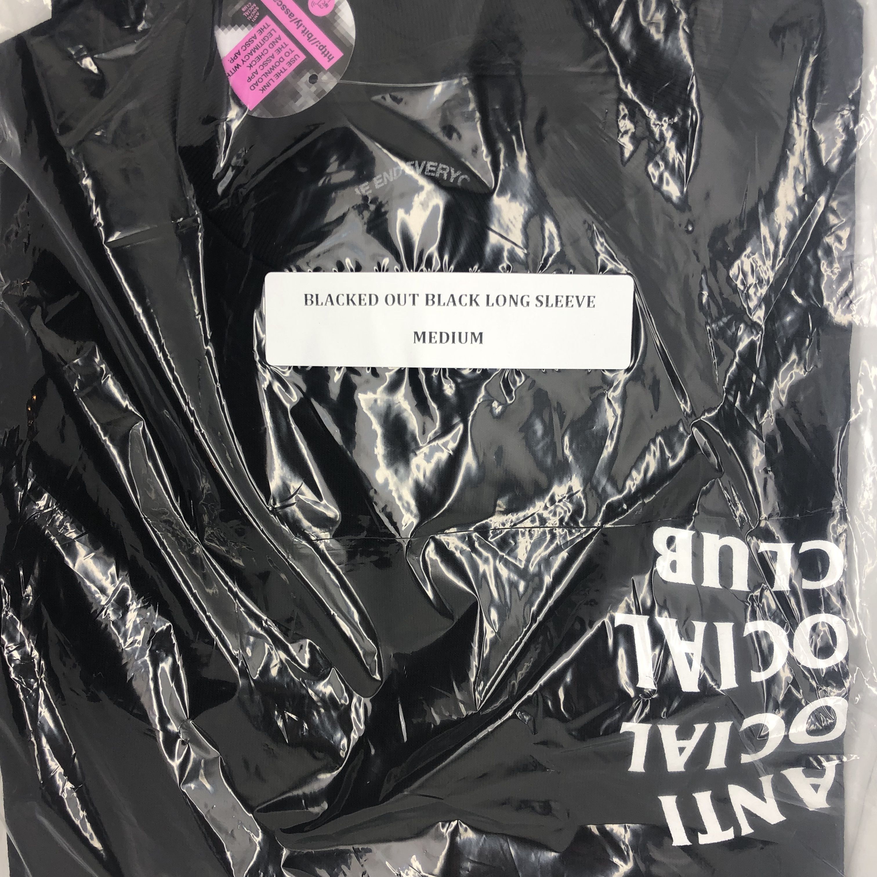 Anti Social Social Club SS19 ASSC White Logo Blacked Out Black Long Sleeve Tee LS Size US M / EU 48-50 / 2 - 1 Thumbnail