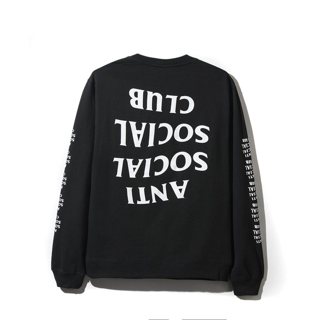 Anti Social Social Club SS19 ASSC White Logo Blacked Out Black Long Sleeve Tee LS Size US M / EU 48-50 / 2 - 4 Thumbnail