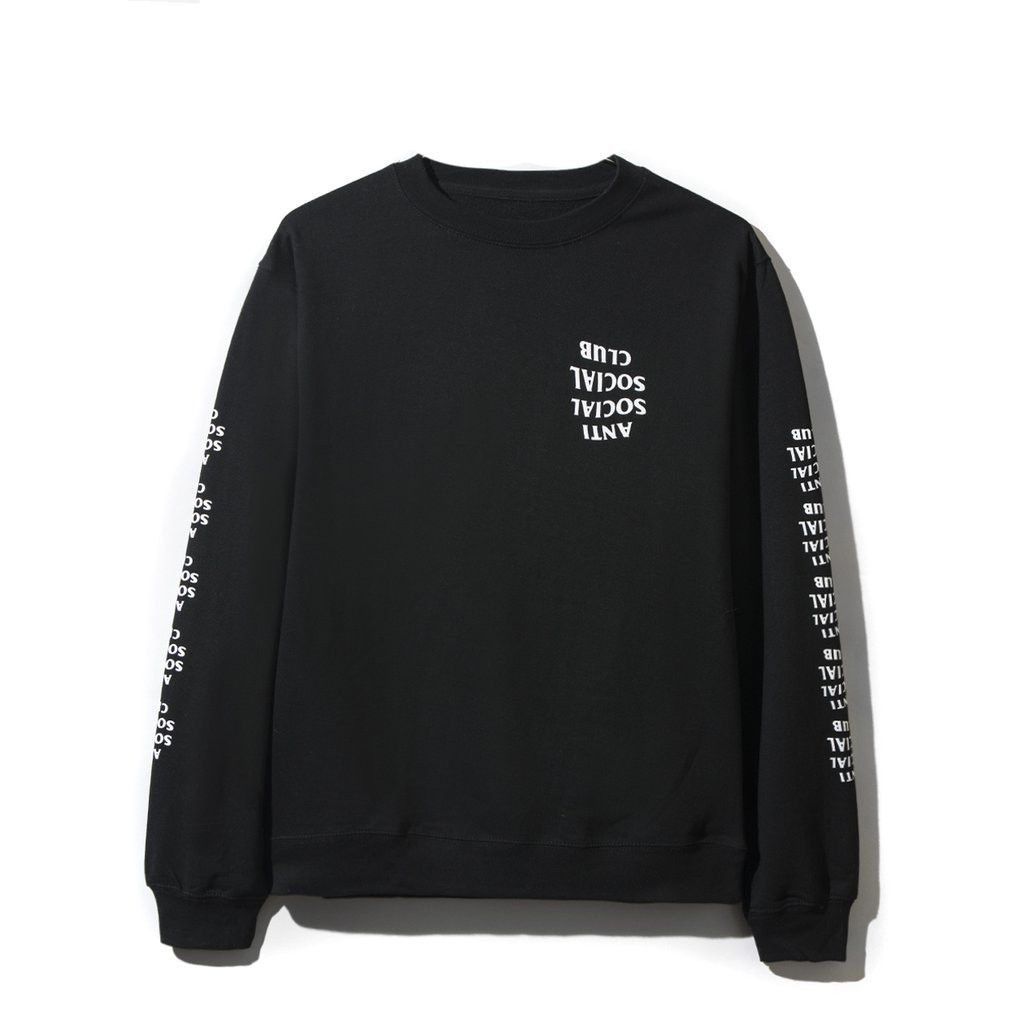 Anti Social Social Club SS19 ASSC White Logo Blacked Out Black Long Sleeve Tee LS Size US M / EU 48-50 / 2 - 7 Thumbnail