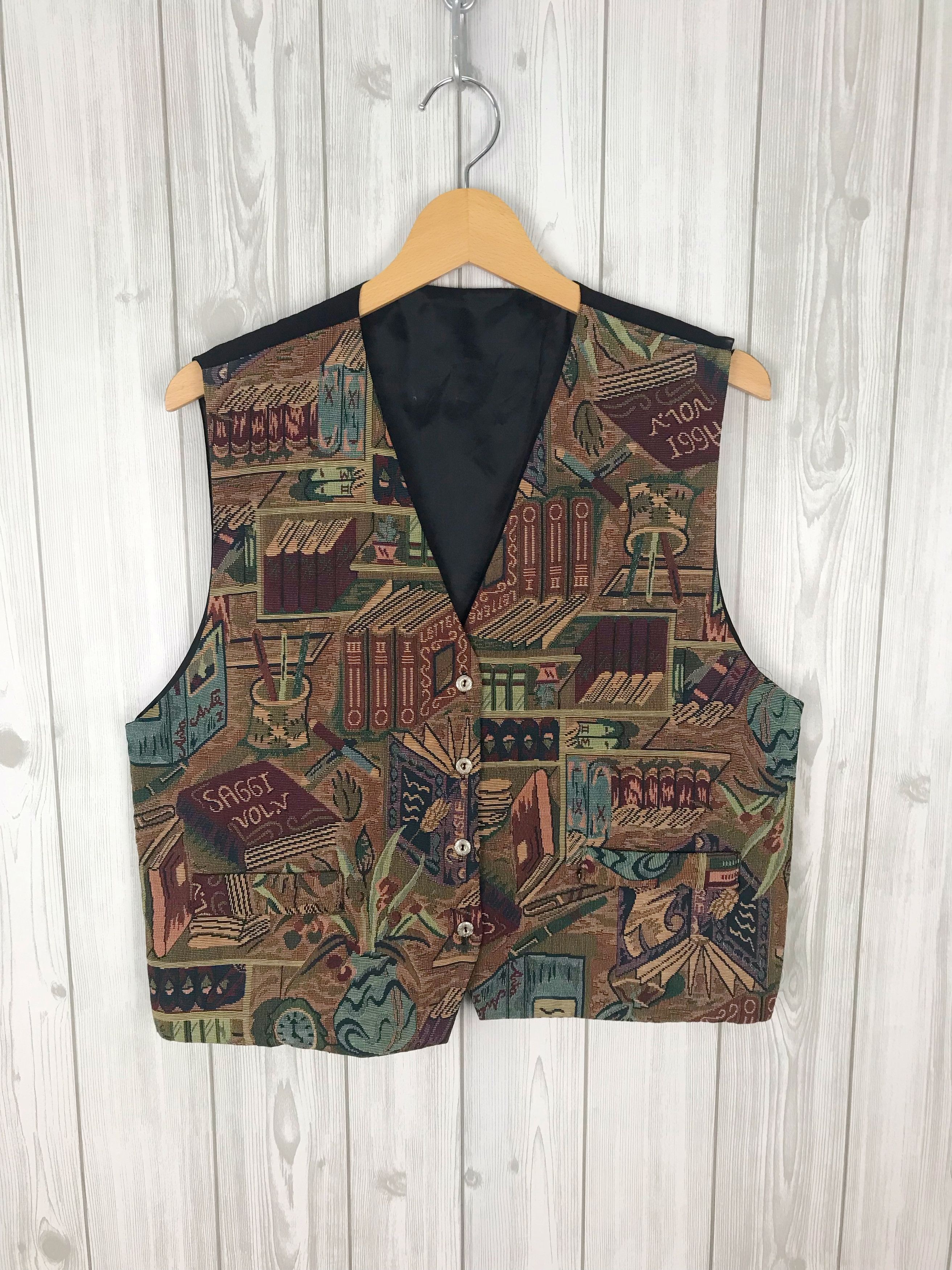 Vintage Vintage Designer Art Embroidered Vest Size US S / EU 44-46 / 1 - 1 Thumbnail