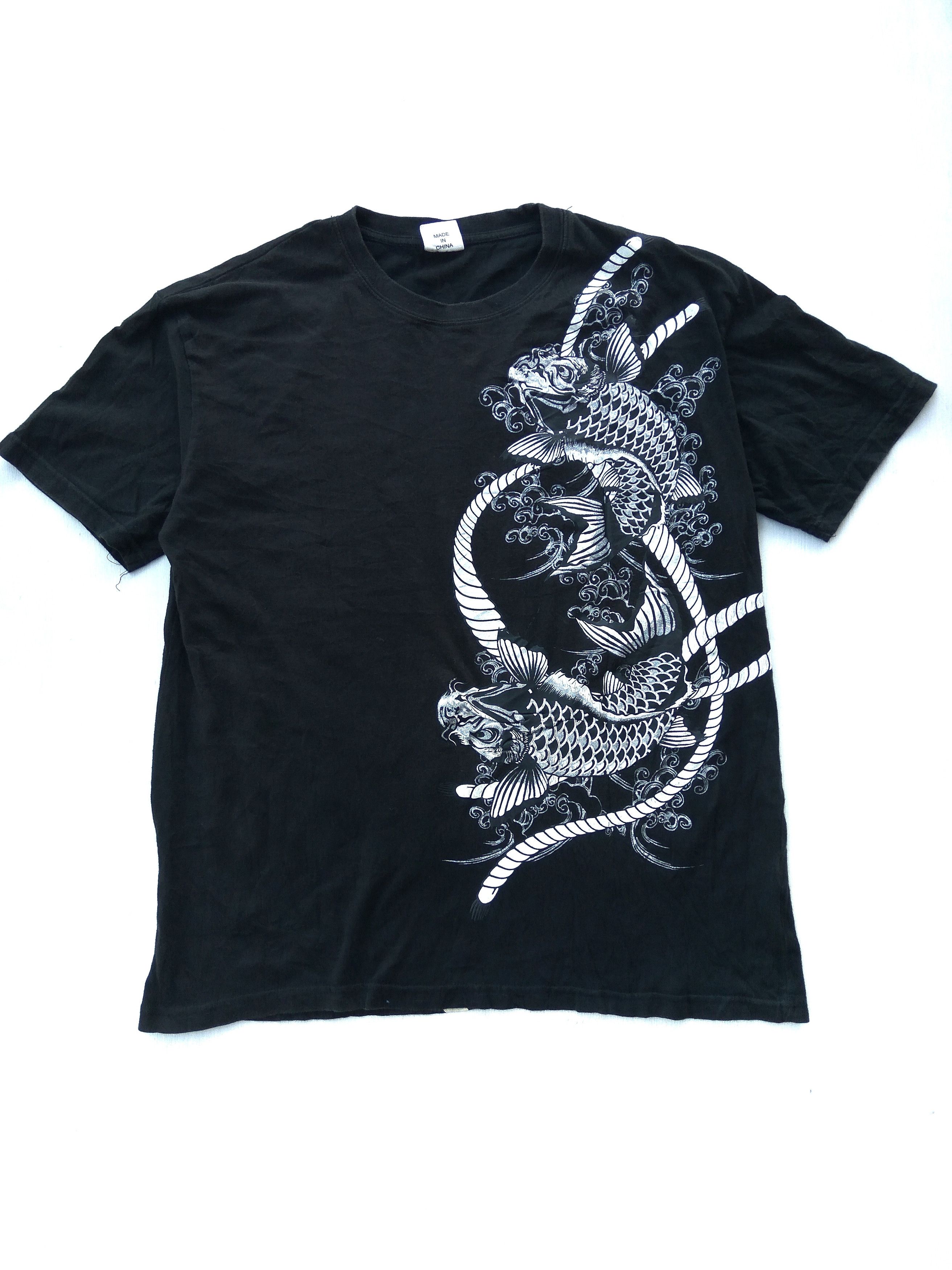 Beauty Beast × If Six Was Nine Sukajan t shirt Fish Koi Motive sukajan Japanese Brand Size US L / EU 52-54 / 3 - 2 Thumbnail