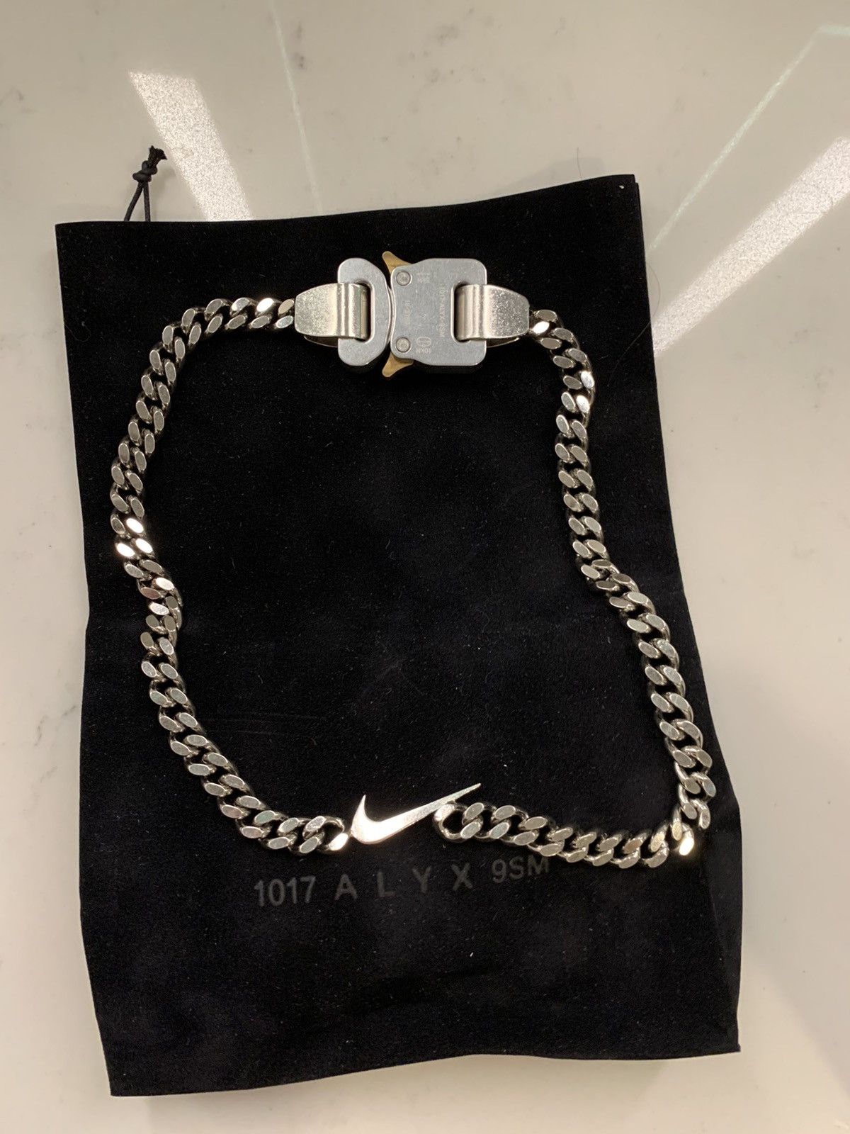 アクセサリー ALYX NIKE SWOOSH HERO CHAIN IN SILVER Alyx Hero Chain 002 Necklace Silver - FW19 - US