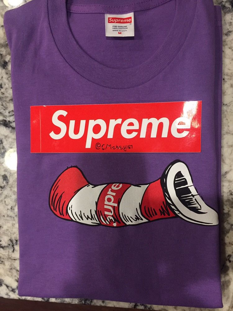 Supreme Supreme Purple Cat in the Hat Tee Size M Grailed