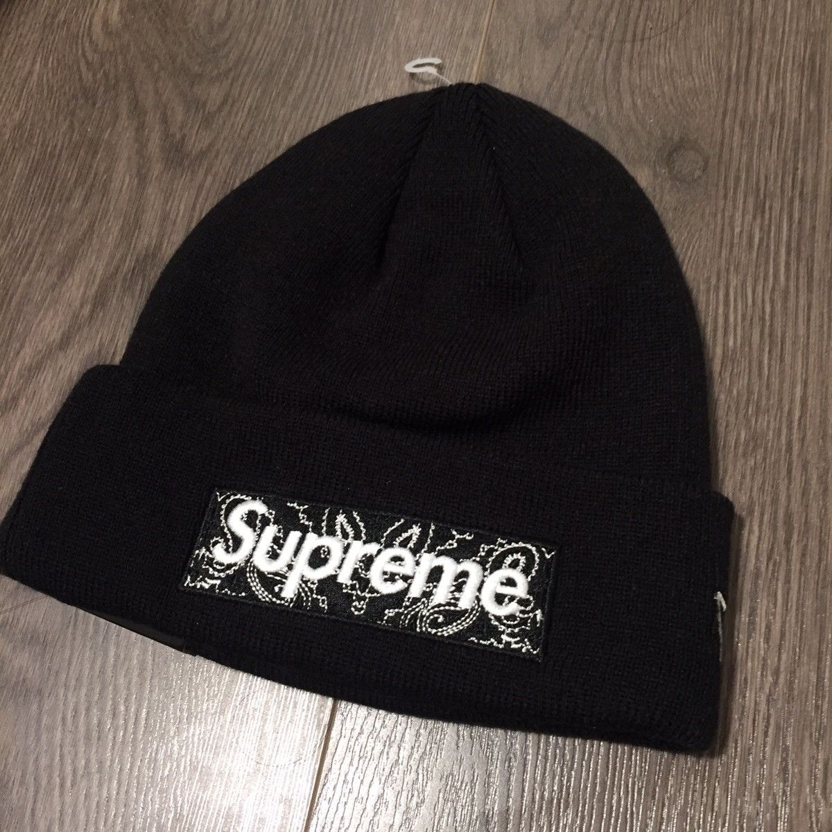 黒 Supreme Bandana Box Logo Beanie - ニット帽/ビーニー