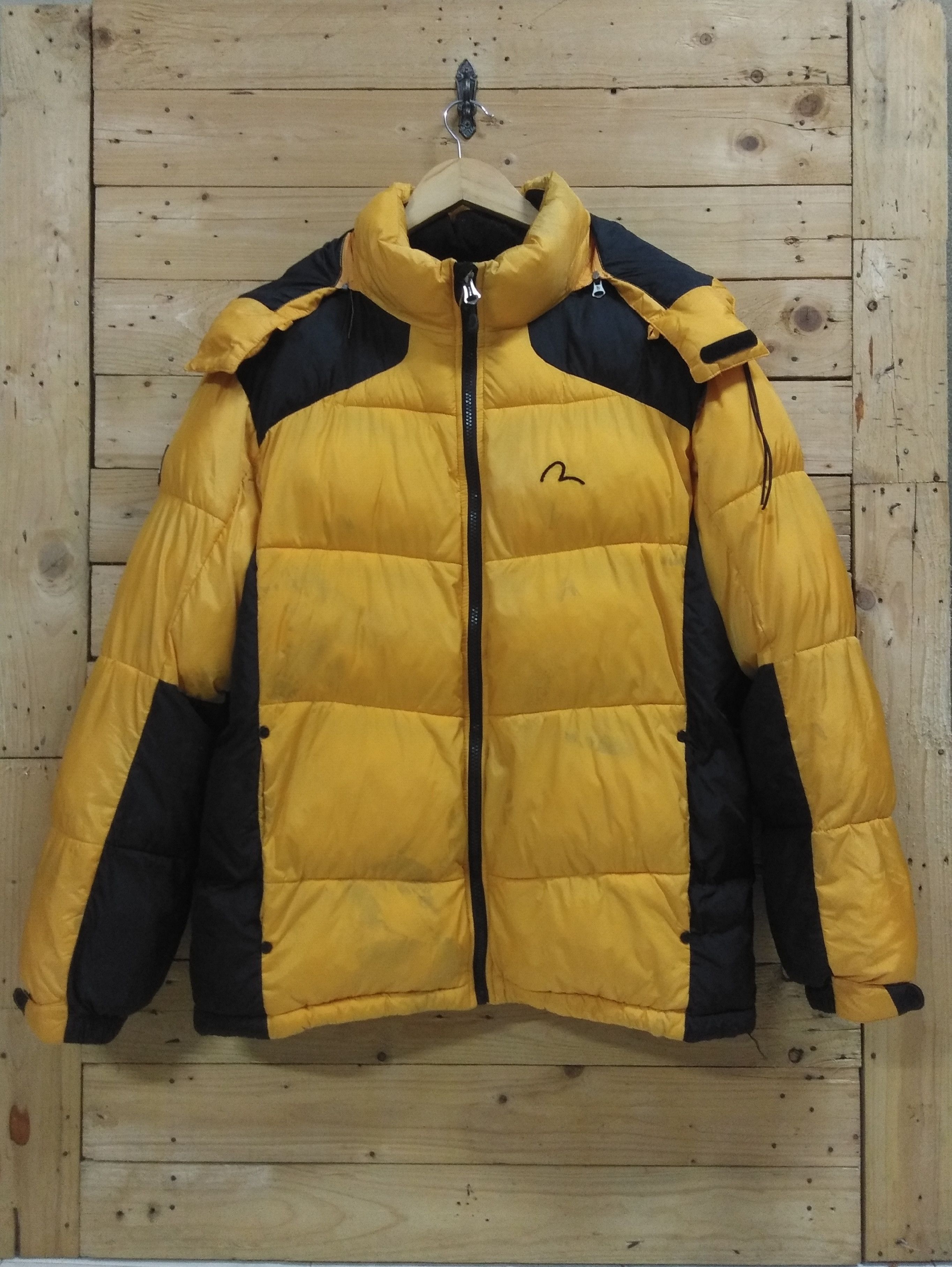 Evisu Evisu puffer hoodie jacket | Grailed