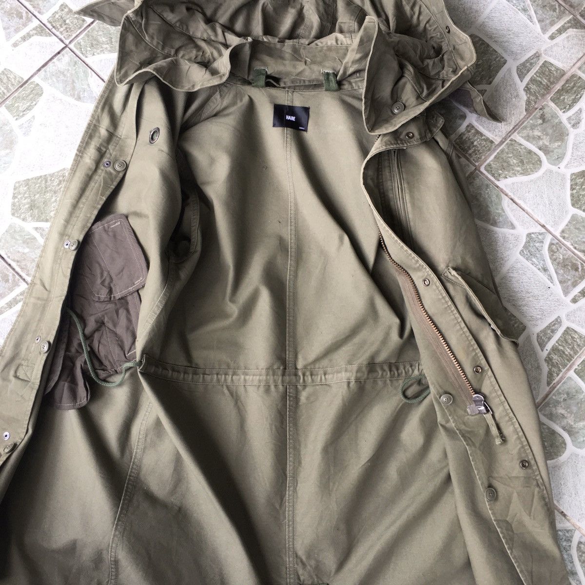HARE HARE Olive Green Hoodie Parka Streetwear Size US S / EU 44-46 / 1 - 9 Thumbnail