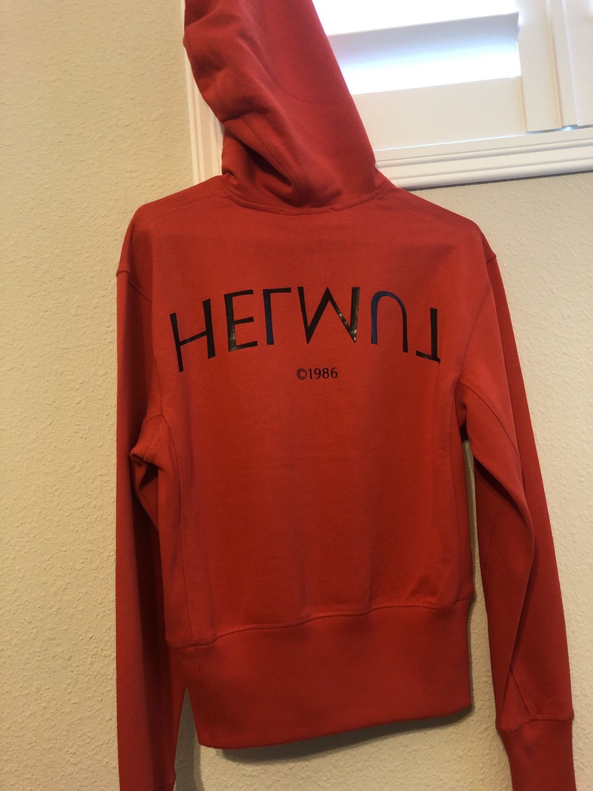 Helmut Lang red logo hack hoodie Size US S / EU 44-46 / 1 - 3 Thumbnail