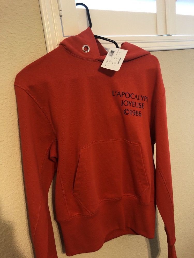 Helmut Lang red logo hack hoodie Size US S / EU 44-46 / 1 - 4 Thumbnail