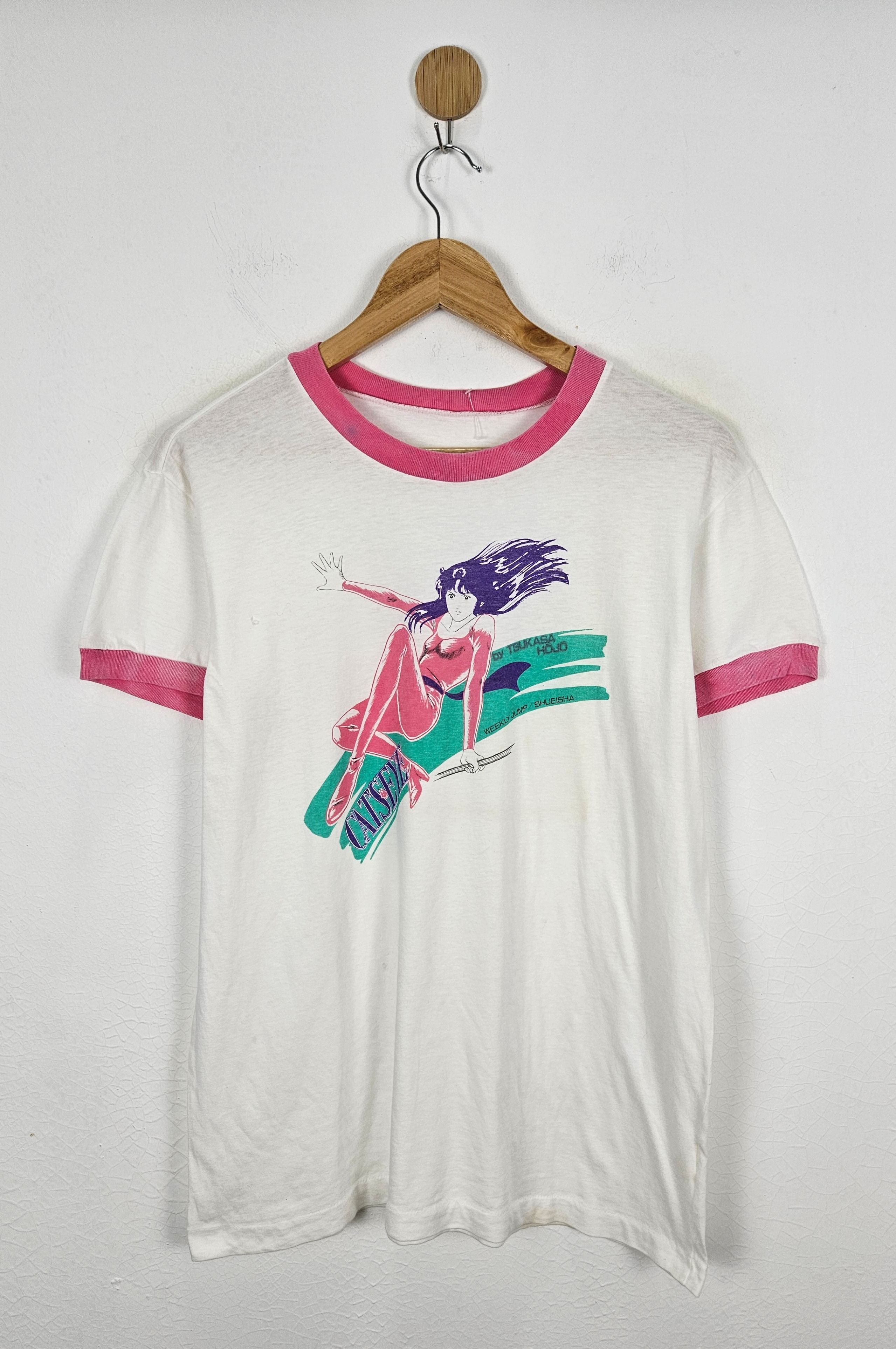 Vintage Vintage Cats eye Shonen Jump 90s Akira Ringer Shirt Size US M / EU 48-50 / 2 - 1 Thumbnail