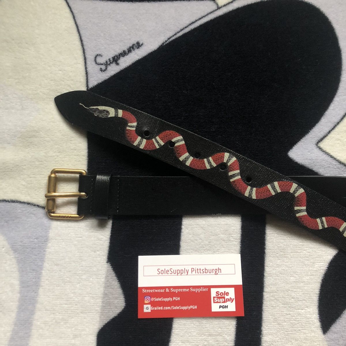 Gucci Gucci Kingsnake Belt Black Classic Snake Design Grailed