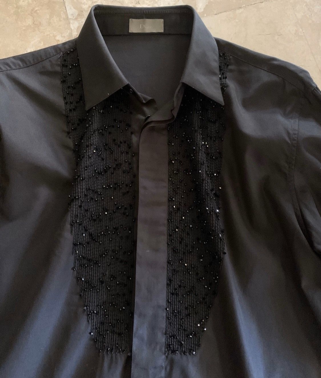 Dior × Kris Van Assche DIOR Homme by Kris Van Assche black slim fit shirt. Size US S / EU 44-46 / 1 - 3 Thumbnail