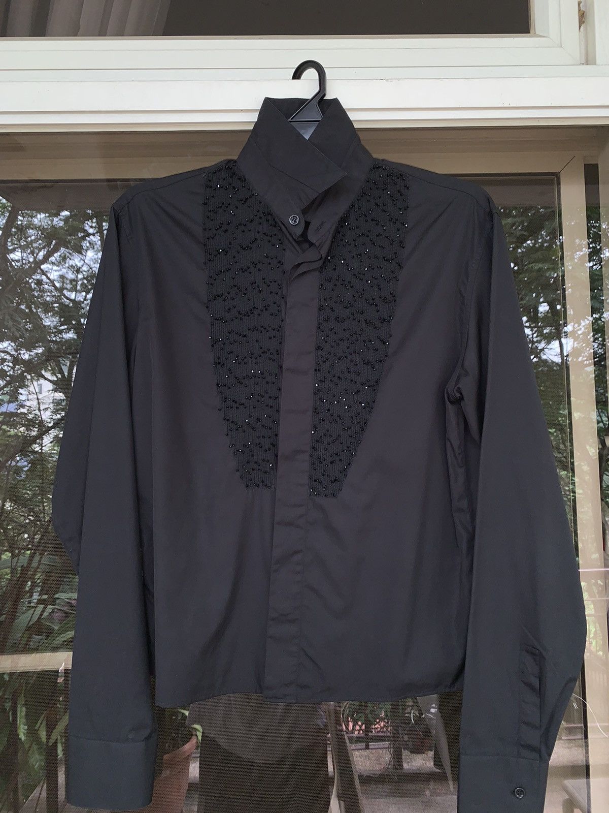 DIOR Homme by Kris Van Assche black slim fit shirt.
