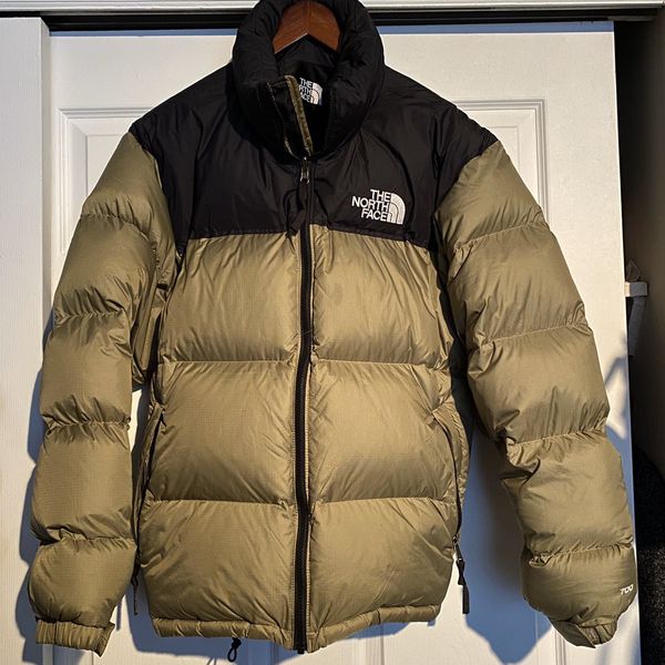 The north face 1996 retro nuptse on sale jacket tumbleweed green