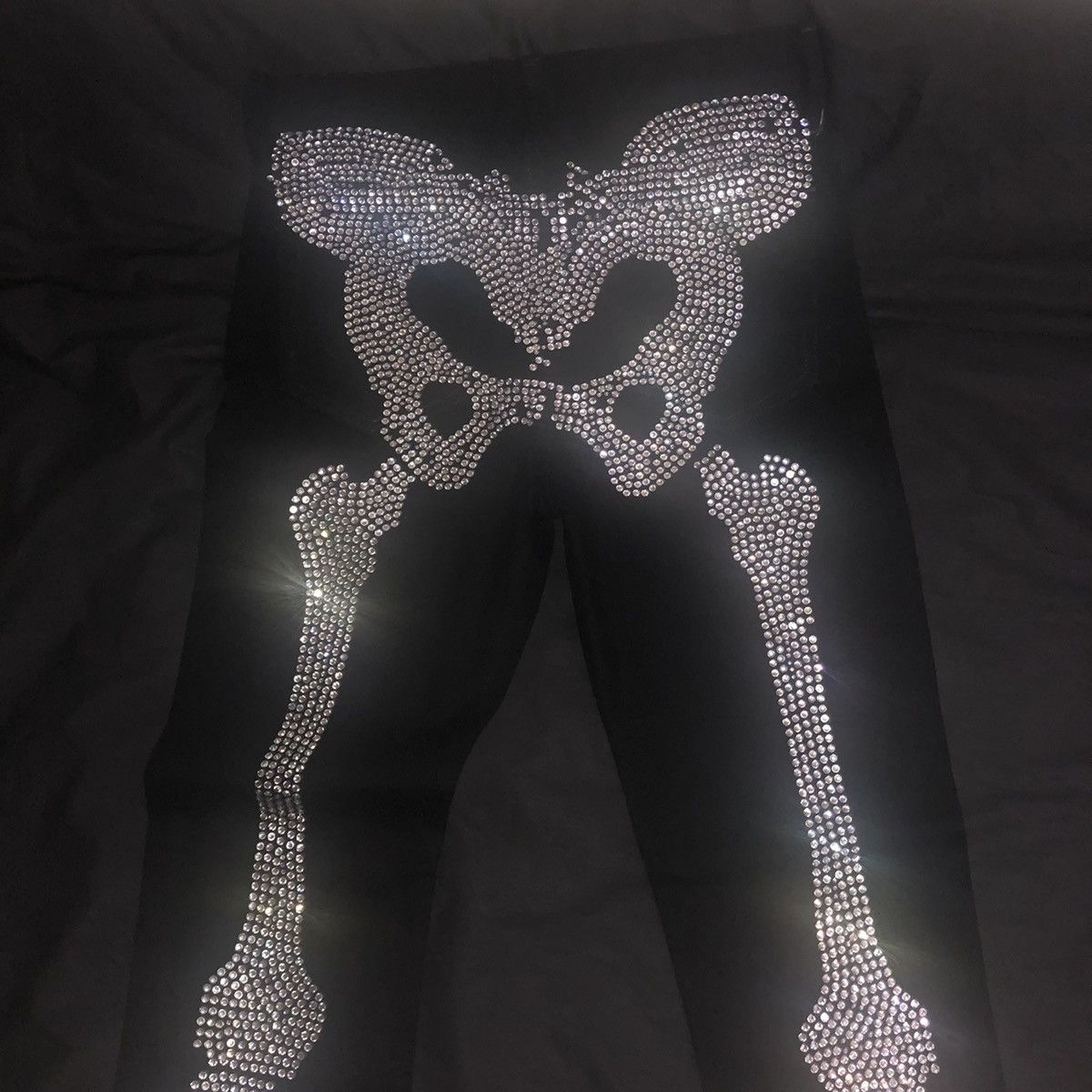 Custom Klan Life x Ryder Studios Rhinestone Skeleton Jeans | Grailed