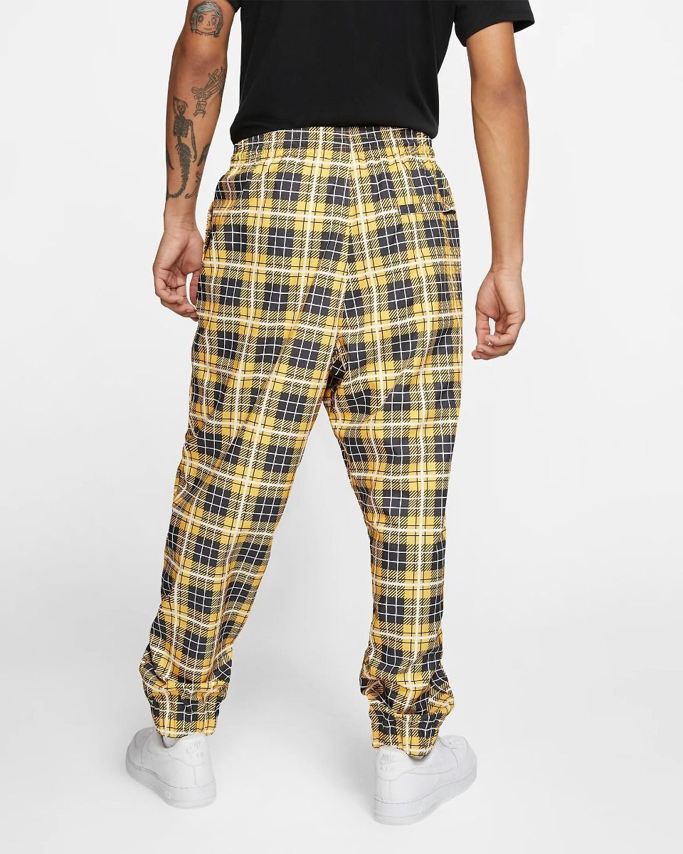 Nike Nike Air Woven Plaid Track Pants Yellow Size L Grailed