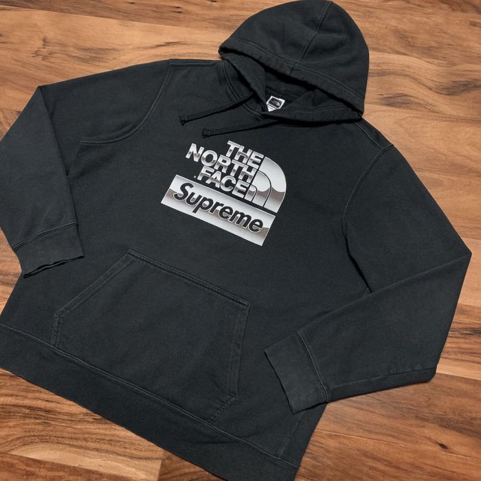 Supreme tnf metallic store hoodie