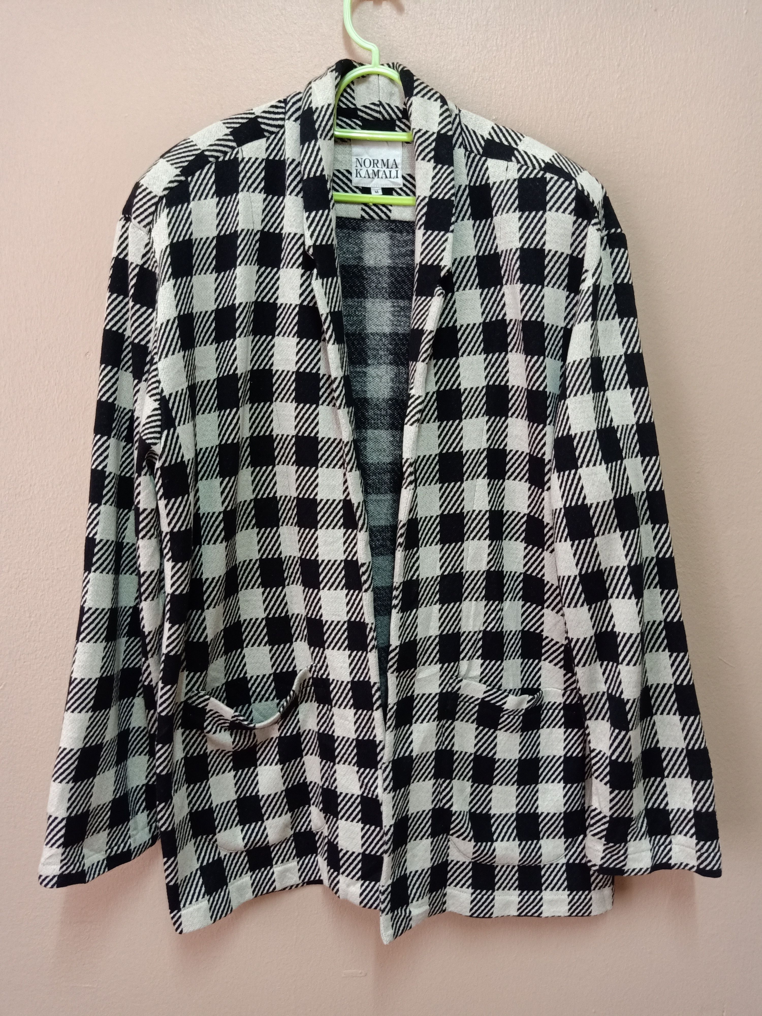 Designer Norma Kamali Tartan Cardigan Size US L / EU 52-54 / 3 - 5 Thumbnail