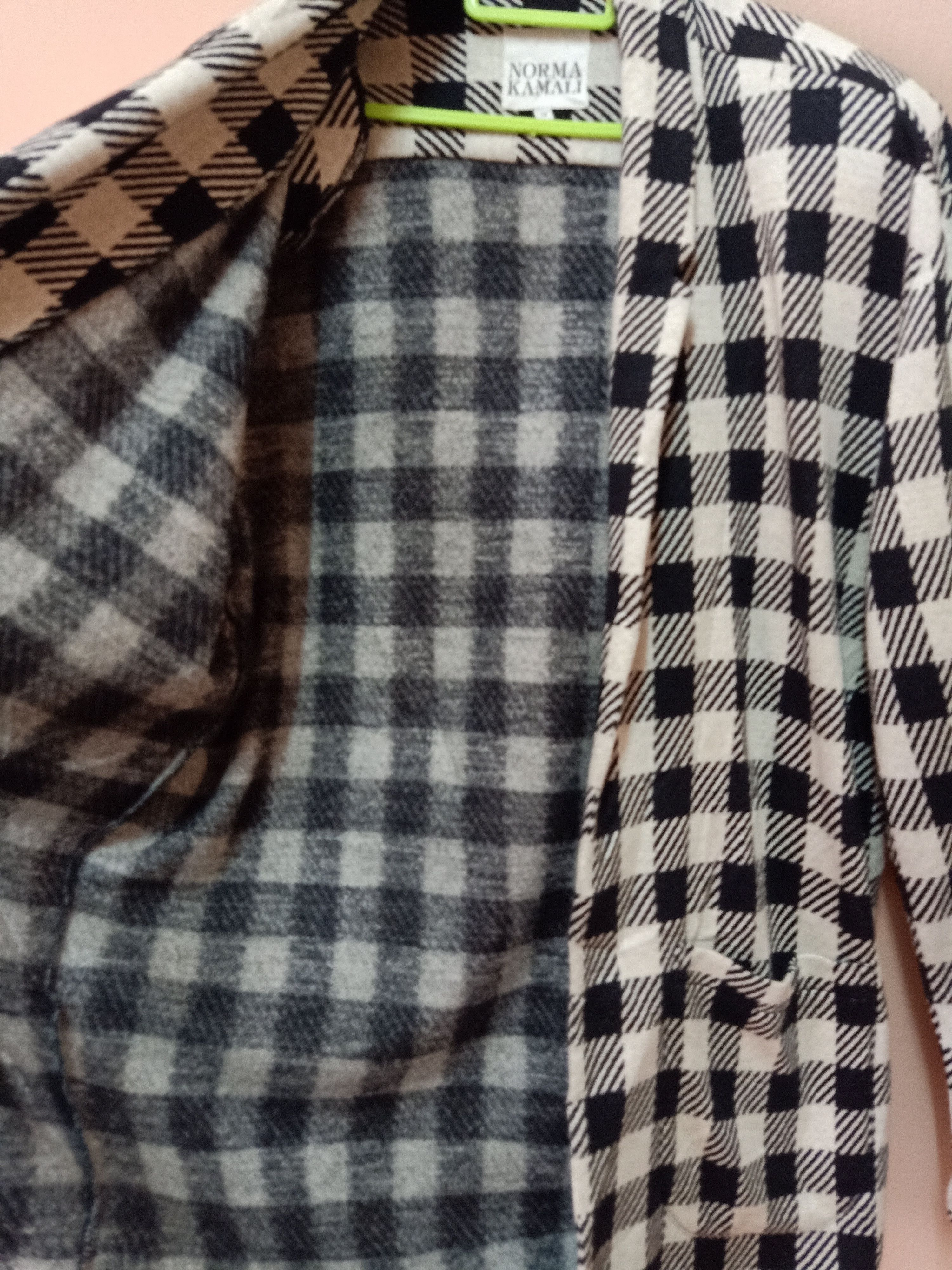 Designer Norma Kamali Tartan Cardigan Size US L / EU 52-54 / 3 - 3 Thumbnail