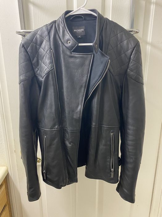 Bolongaro trevor quilted leather clearance biker jacket