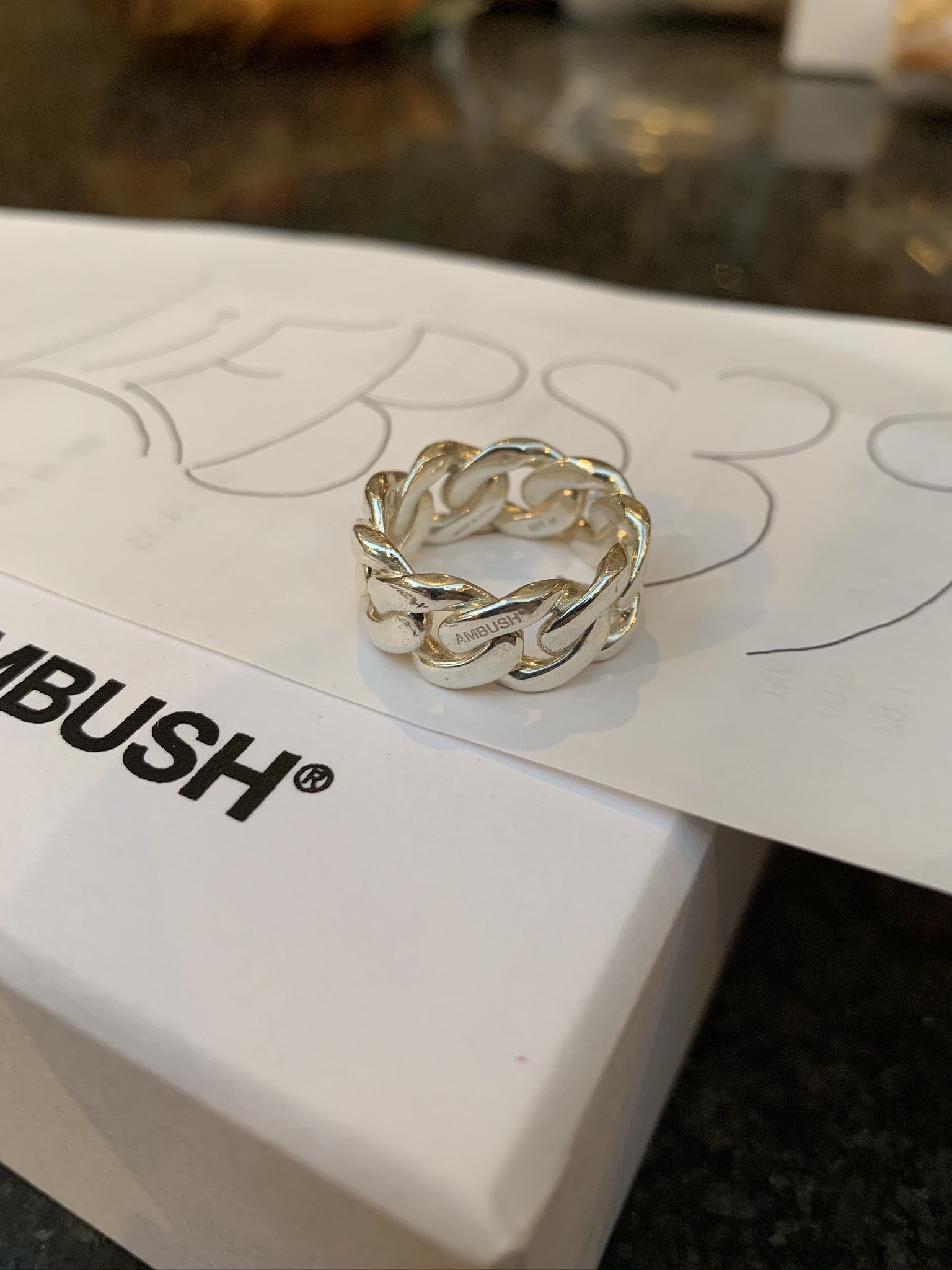 ★AMBUSH♦A CHAIN RING WILDSIDE × AMBUSH A CHAIN RING(XS BLACK): AMBUSH｜WILDSIDE