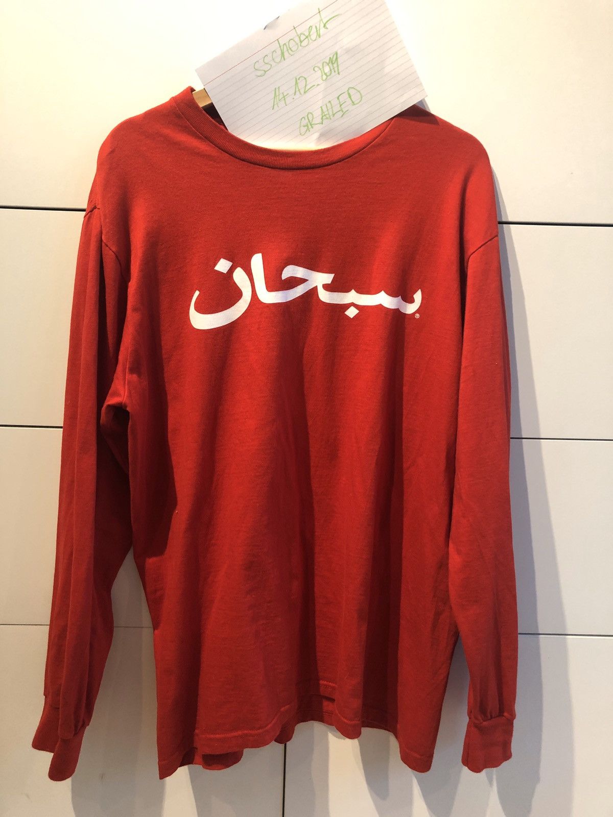 Supreme Arabic Logo Longsleeve Tee Tops