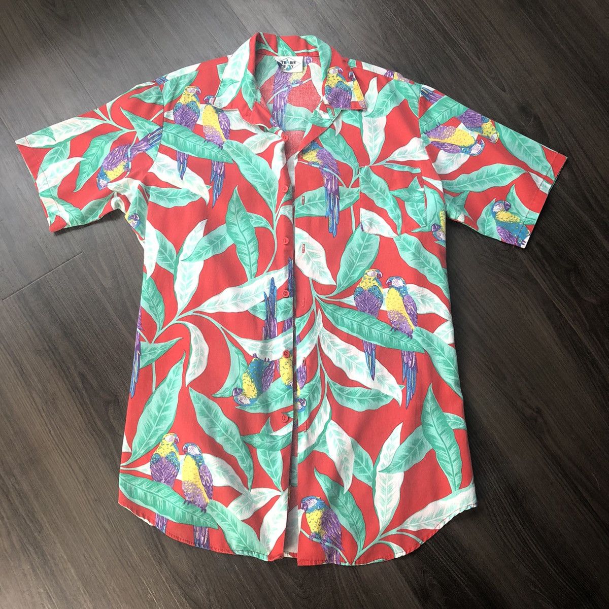 Vintage Hawaiian Tropical Parrots Floral Shirt Size US L / EU 52-54 / 3 - 1 Thumbnail