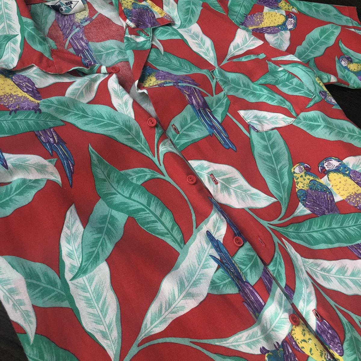 Vintage Hawaiian Tropical Parrots Floral Shirt Size US L / EU 52-54 / 3 - 4 Thumbnail