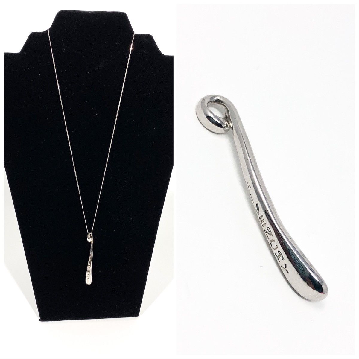 image of Givenchy Vintage Silver Tone Charm W/ New Silver 20” Chain, Women's