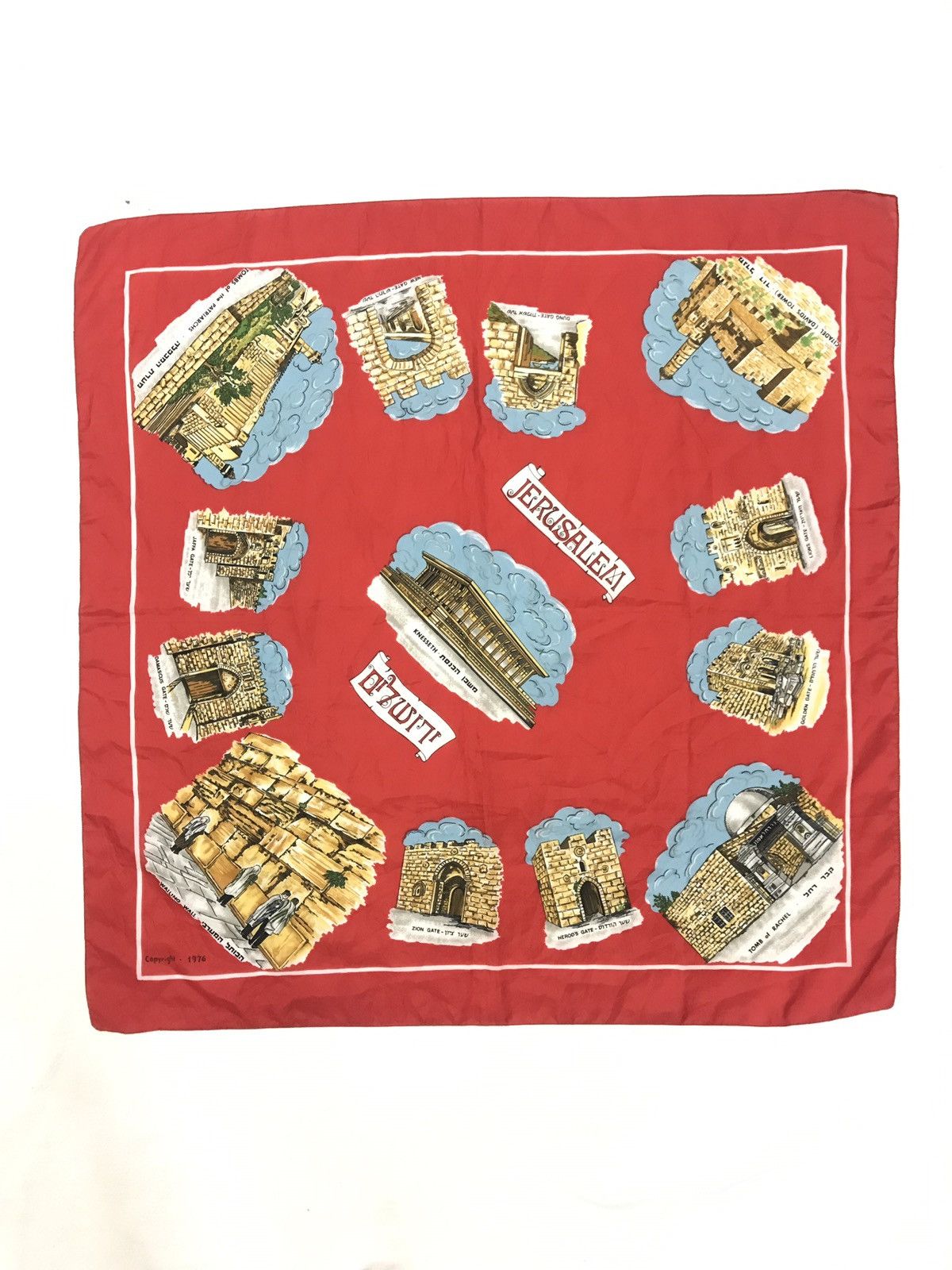 Other × Vintage VINTAGE JERUSALEM ISRAEL 1976 POLYESTER SCARF Size ONE SIZE - 1 Thumbnail